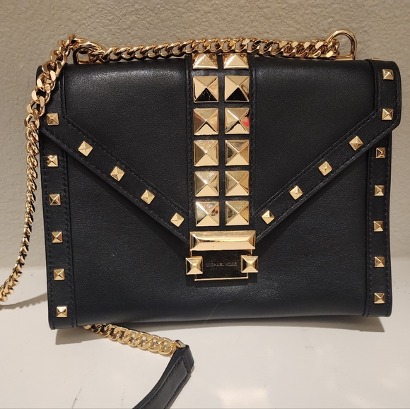 Michael Kors Ladies Whitney Leather Studded Shoulder Bag - Picture 7 of 7